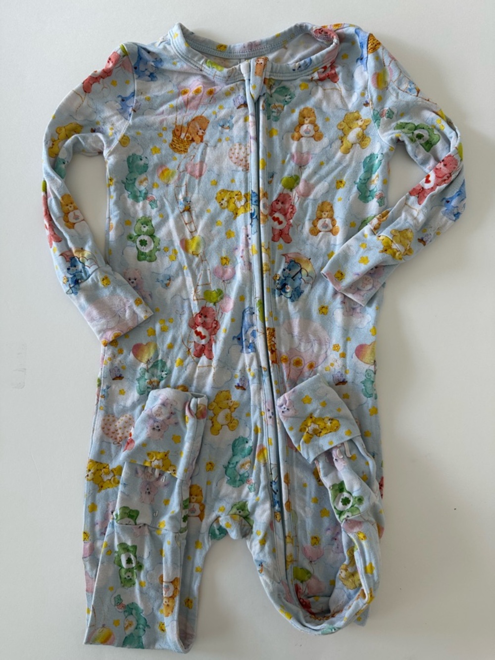 Posh Peanut x Care Bears Bamboo Footed Zipper Pajama, 12-18 Months